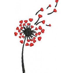 Stickdatei - Pusteblumen Herzen